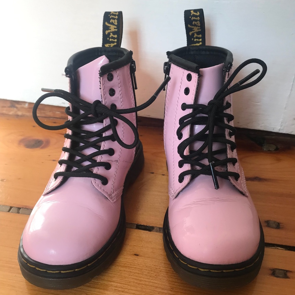 Pink Patent Dr. Martens boots